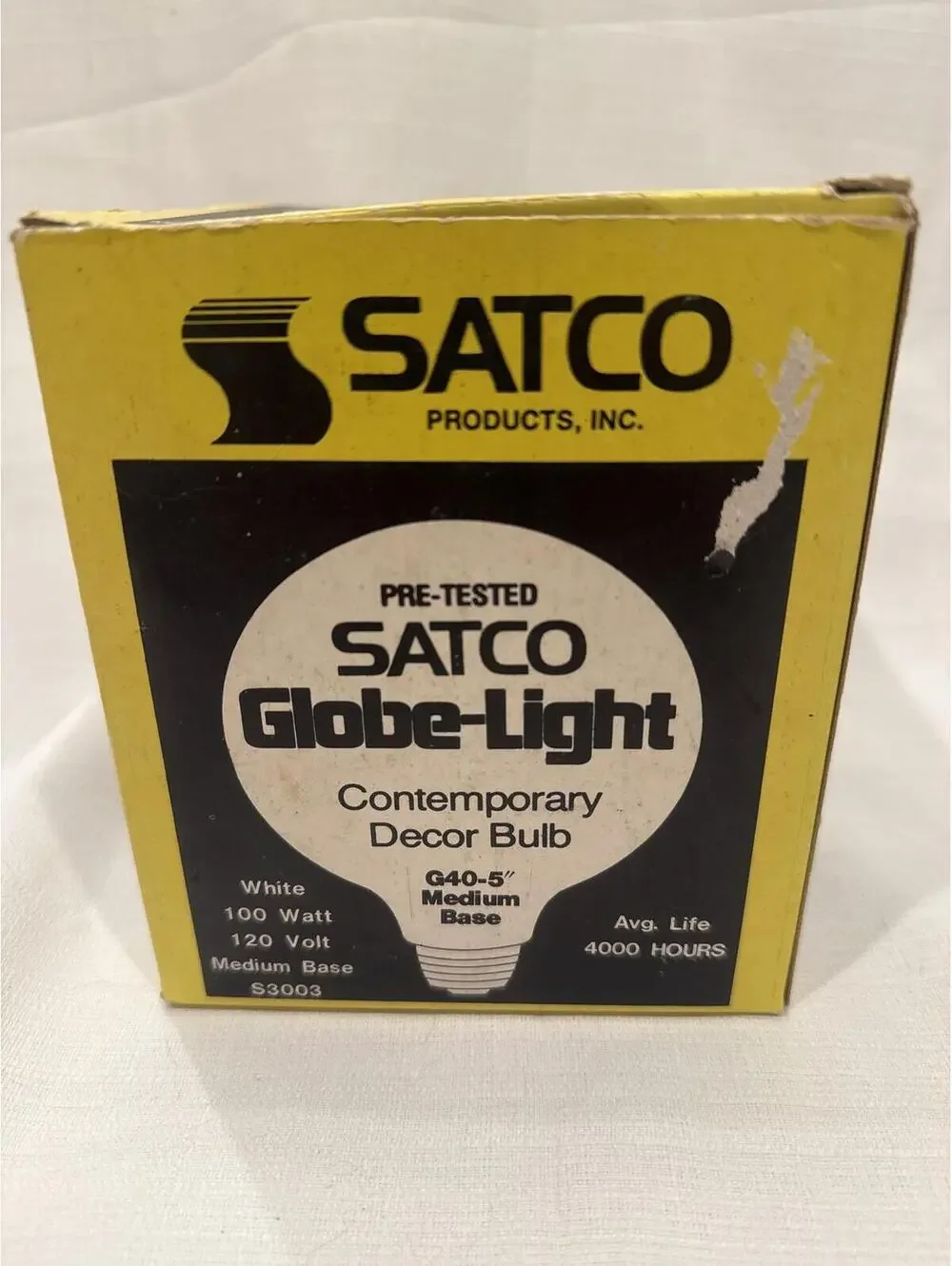 SATCO Globe-Light Contemporary Decor Bulb 100W 120V Medium Base White S3003
